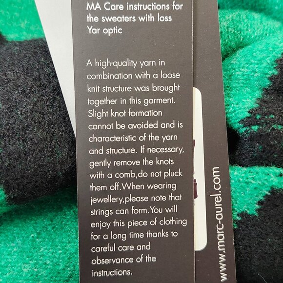 Marc Aurel Women's Black/Green Pullover Sweater Size 6 & 8 - Picture 6 of 8